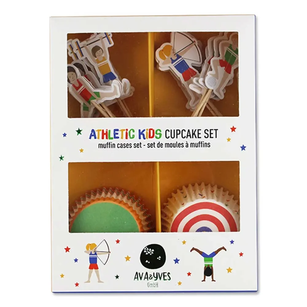 Ava & Yves Cupcake Set Athleten
