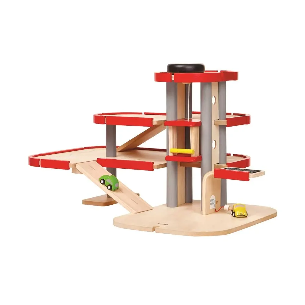 Plan Toys Parkhaus Stromtankstelle Holz