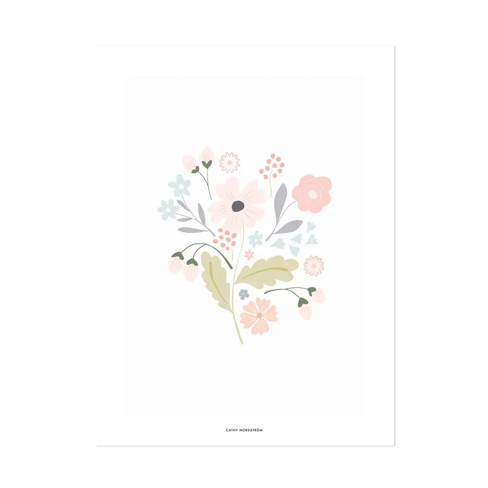 Lilipinso Poster Blumen rosa pastell