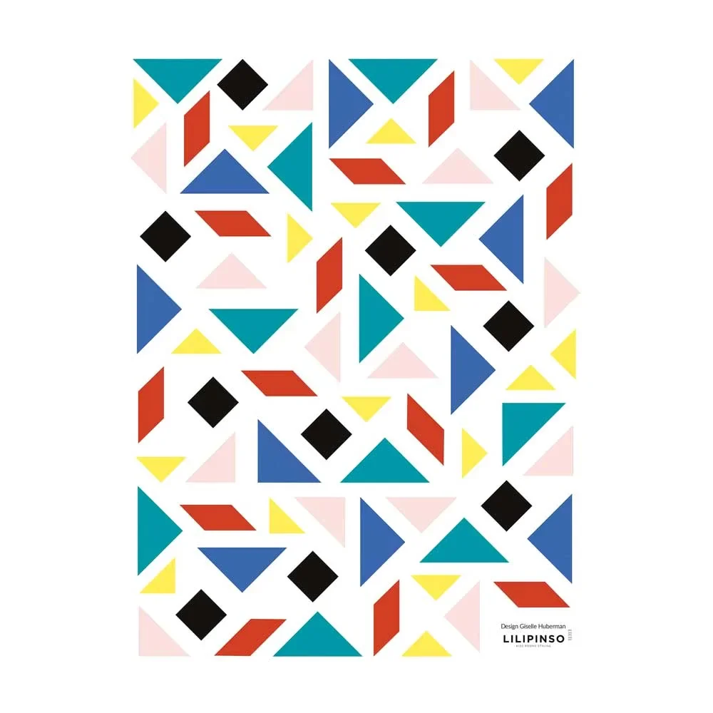 Lilipinso Wandsticker Tangram bunt