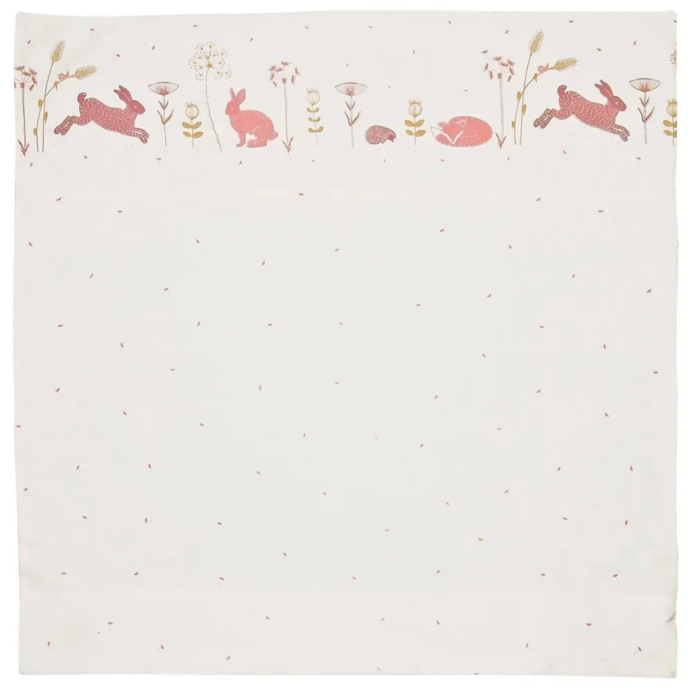 Taftan Babybettwäsche Hello World rosa beige 80 x 80