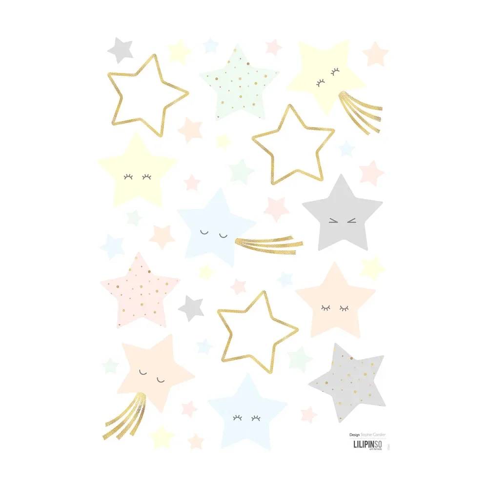 "Lilipinso Wandsticker Sternchen pastell image"