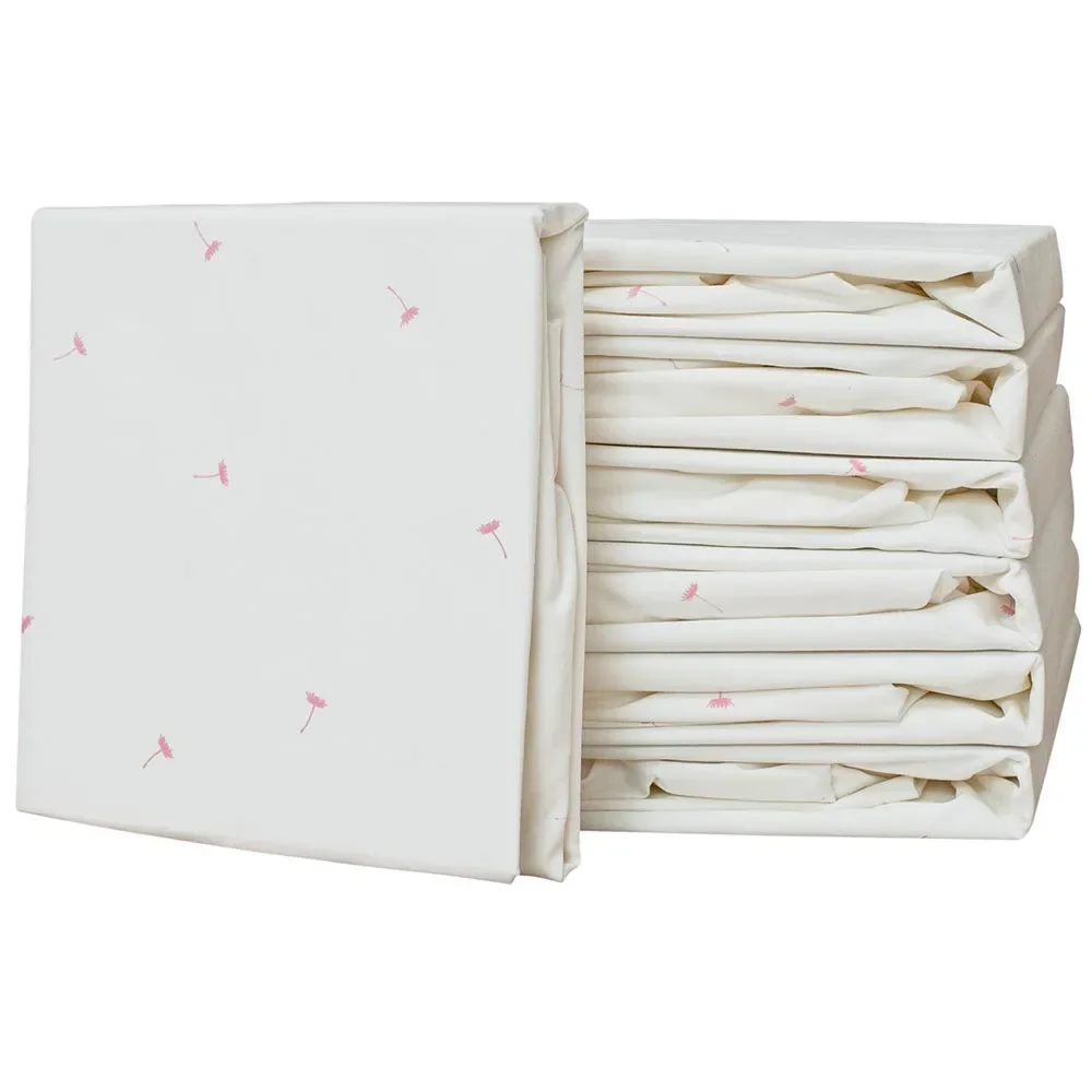 Taftan Spannbettlaken Hello World rosa beige 70 x 140