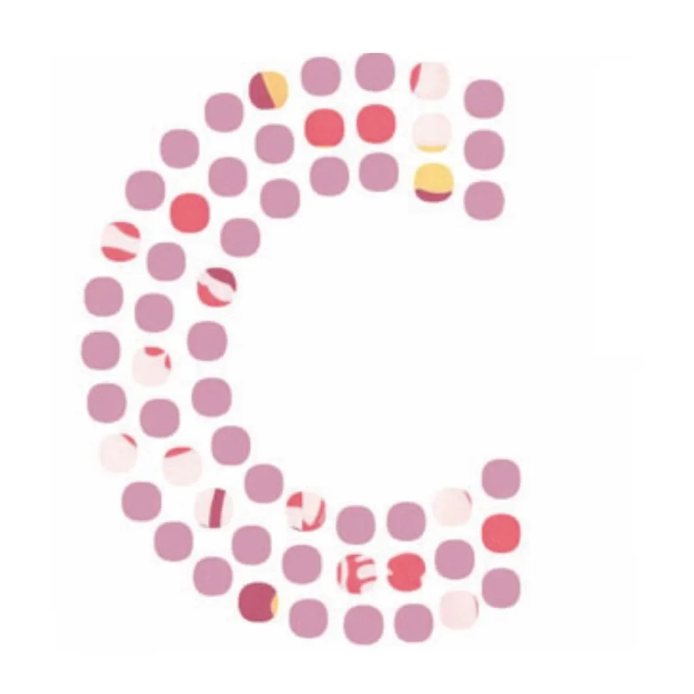 Lilipinso Sticker rosa Buchstabe c