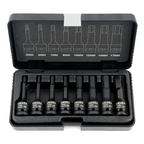 Schlagschrauber Nuss Set, Ribe, 8-teilig, Cr-Mo
