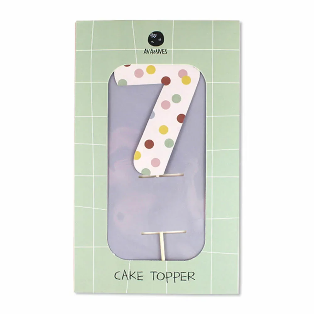 Ava & Yves Cake Topper Zahl "7"