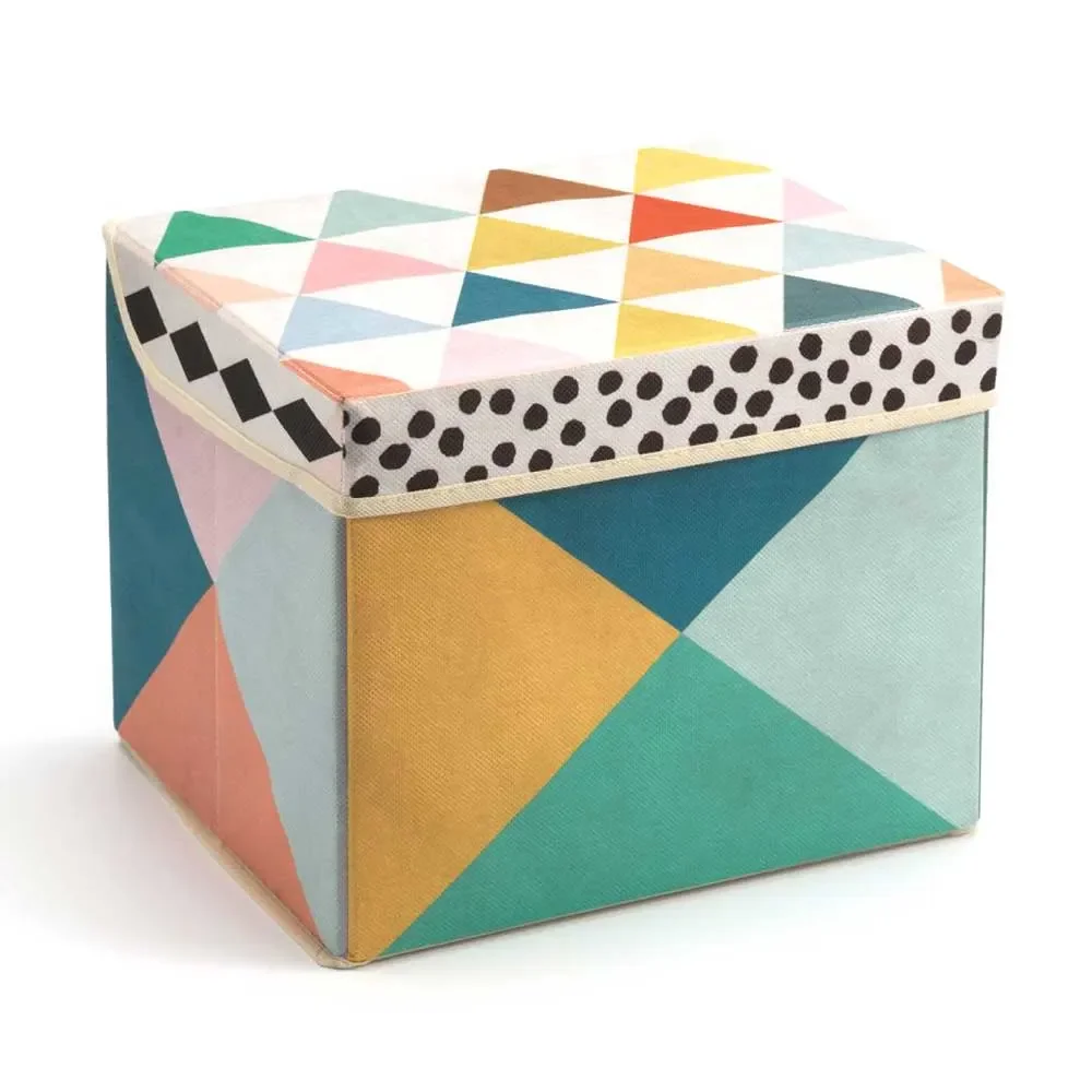 Djeco Aufbewahrung Hocker bunt
