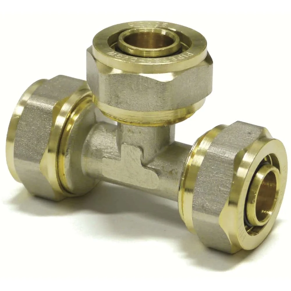 Schraubfitting Installation, T-Stück 26mm