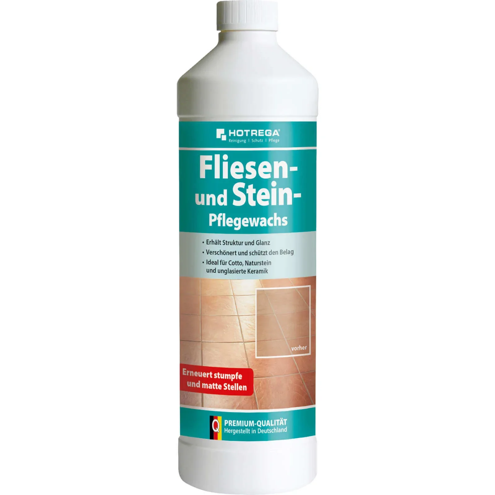HOTREGA Fliesen und Stein Pflegewachs 1 Liter Konzentrat