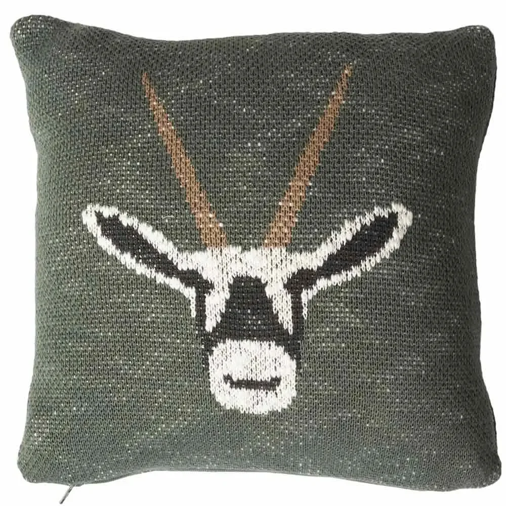 Quax Strickkissen Antilope khaki 30x30