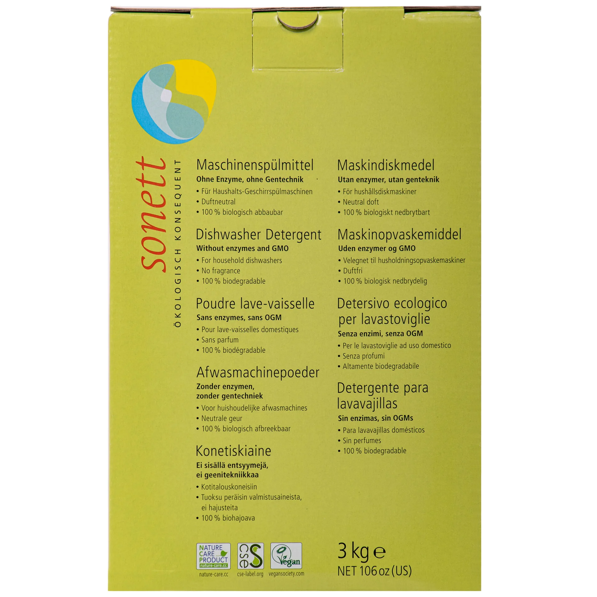 SONETT Maschinenspülmittel 3 kg Pulverkonzentrat
