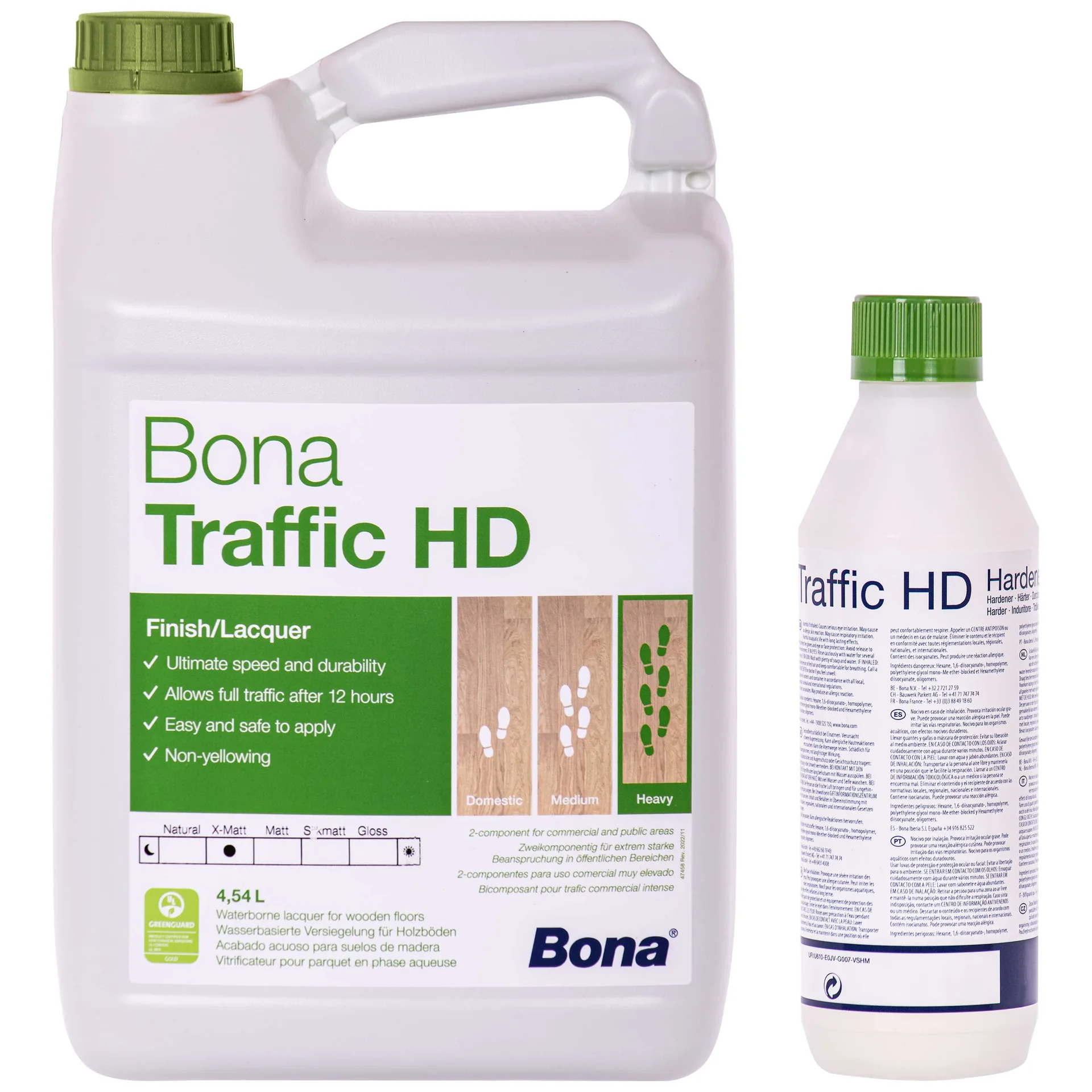 "BONA TRAFFIC HD extra matt 2K 4,95 Liter 4,5 L + 0,45 HD Härter image"