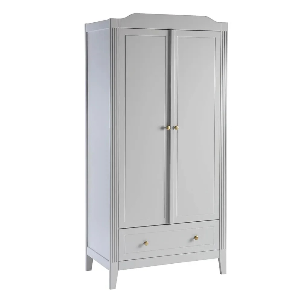 Maison Charlotte Kleiderschrank Opera 2-türig grau