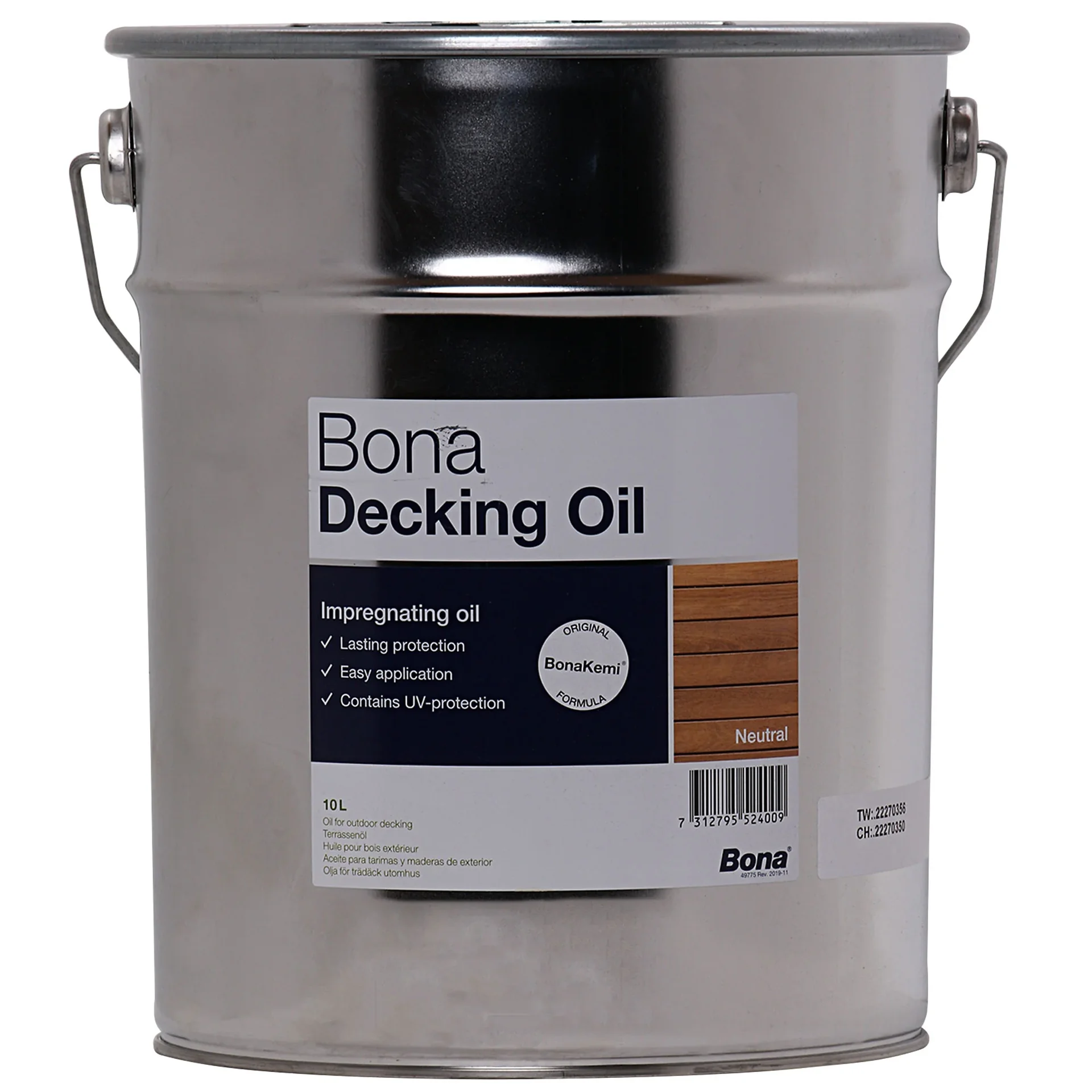 "BONA Decking Oil 10 Liter Neutral Terrassenöl image"