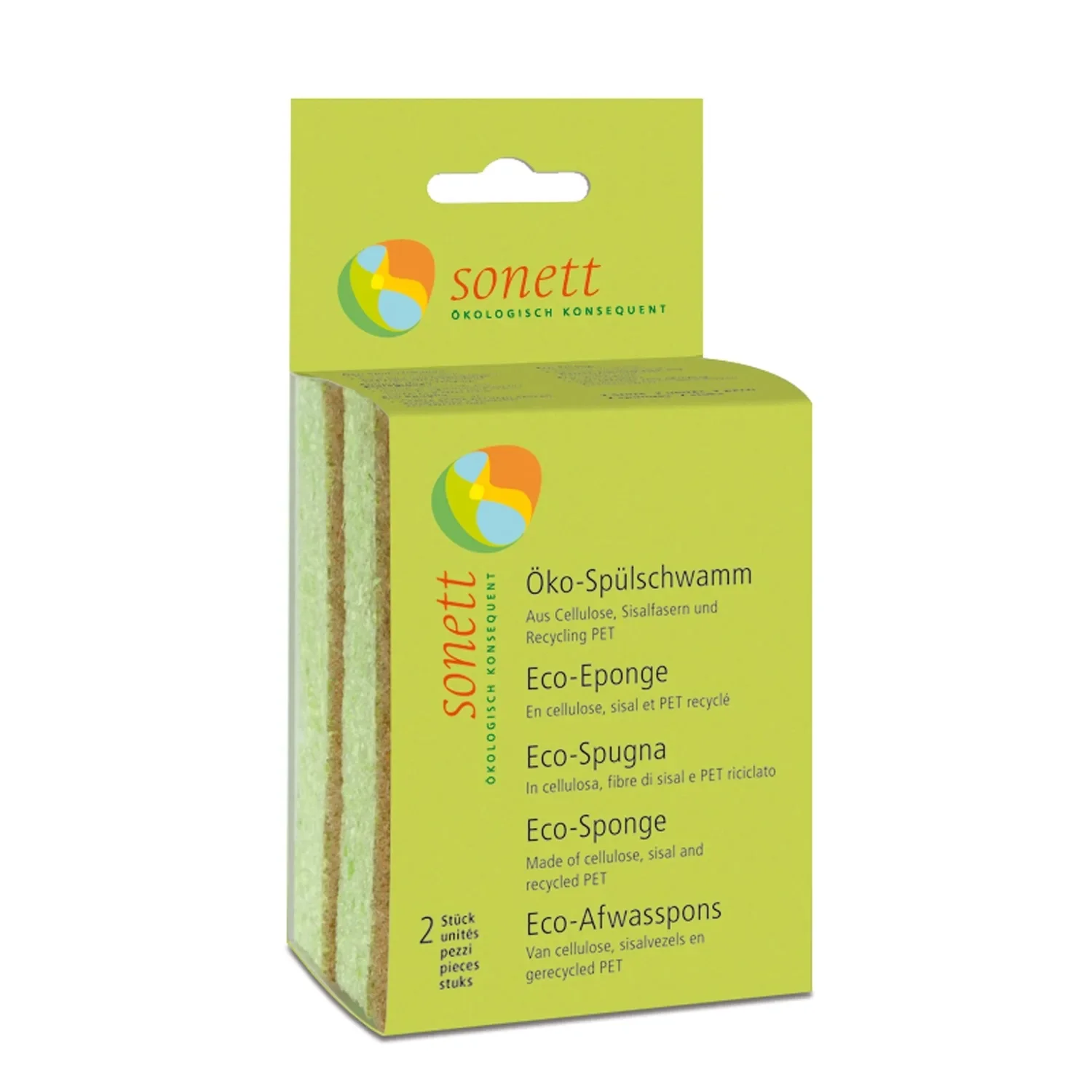 SONETT Spülschwamm, 6 x 2er Pack ökologisch
