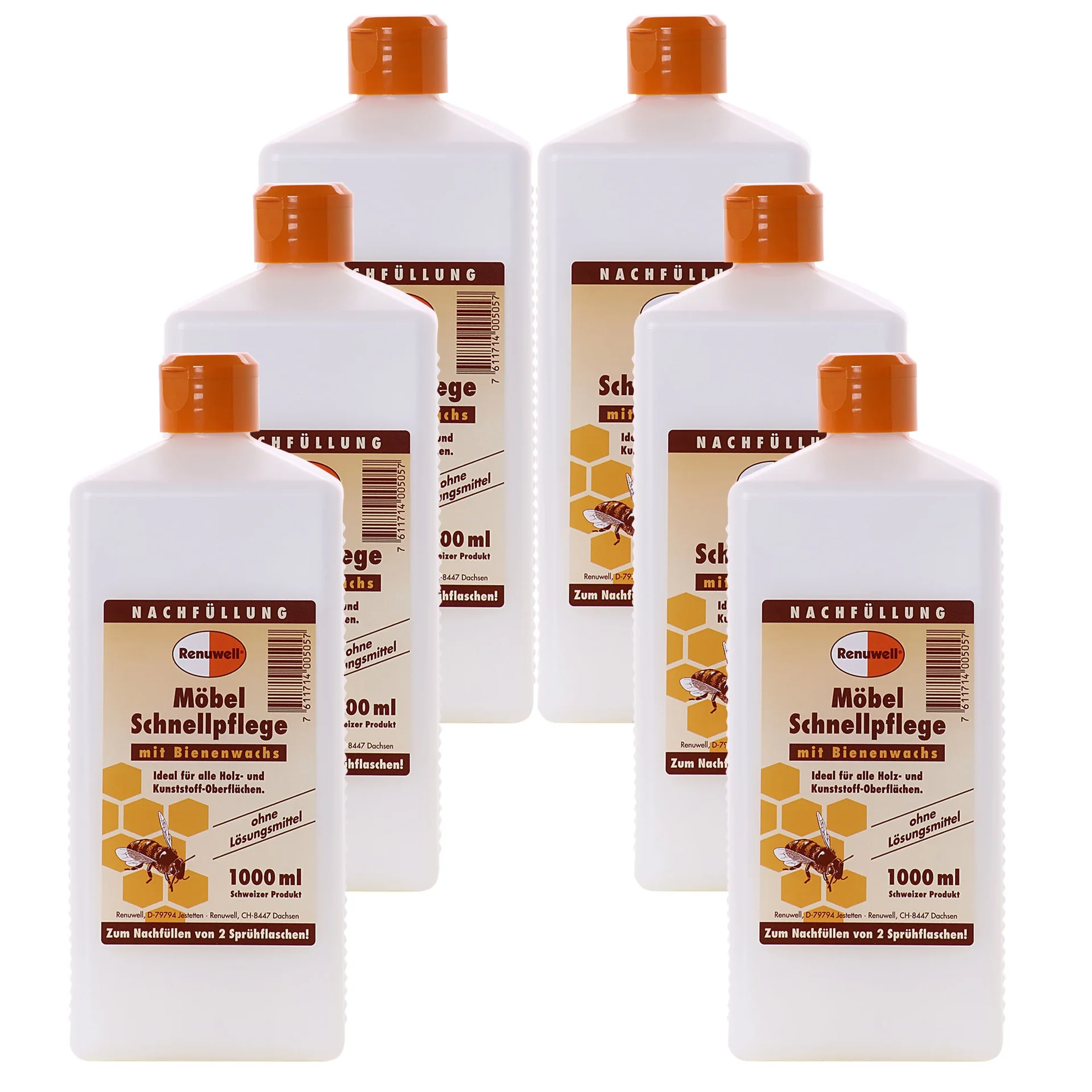 RENUWELL Möbel Schnellpflege 1 Liter x 6 Flaschen