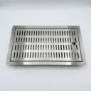 Catch tray - CNS for insertion 440 mm x 240 mm including drain connection