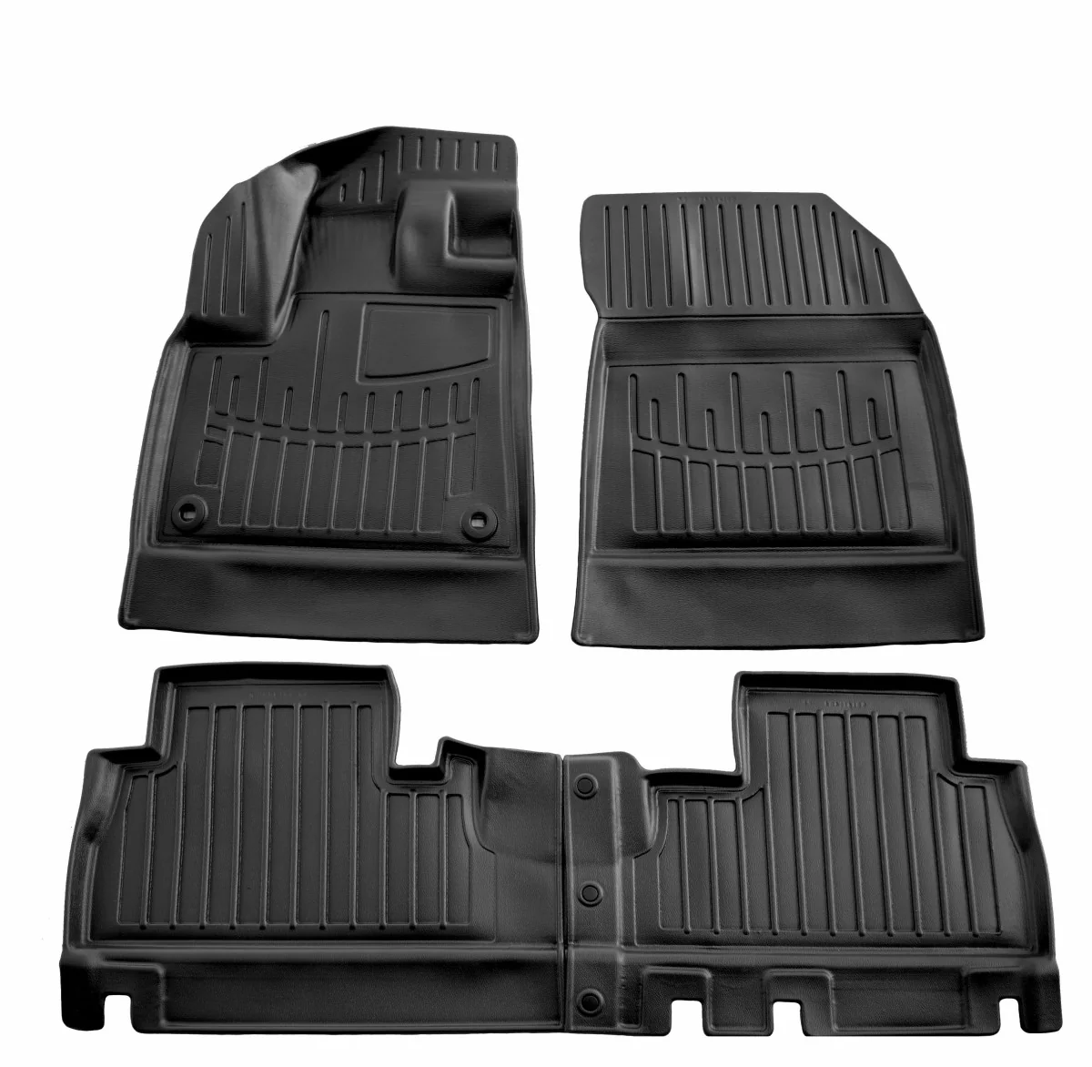Gummifußmatten Auto 3D, passgenau für FIAT Doblo K9 (2022-...), ohne Armlehne