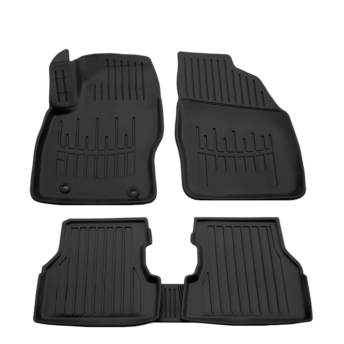 Gummifußmatten Auto für FORD Focus II (C307) (2004-2011), 3D, passgenau, Polyurethan, Hochrand