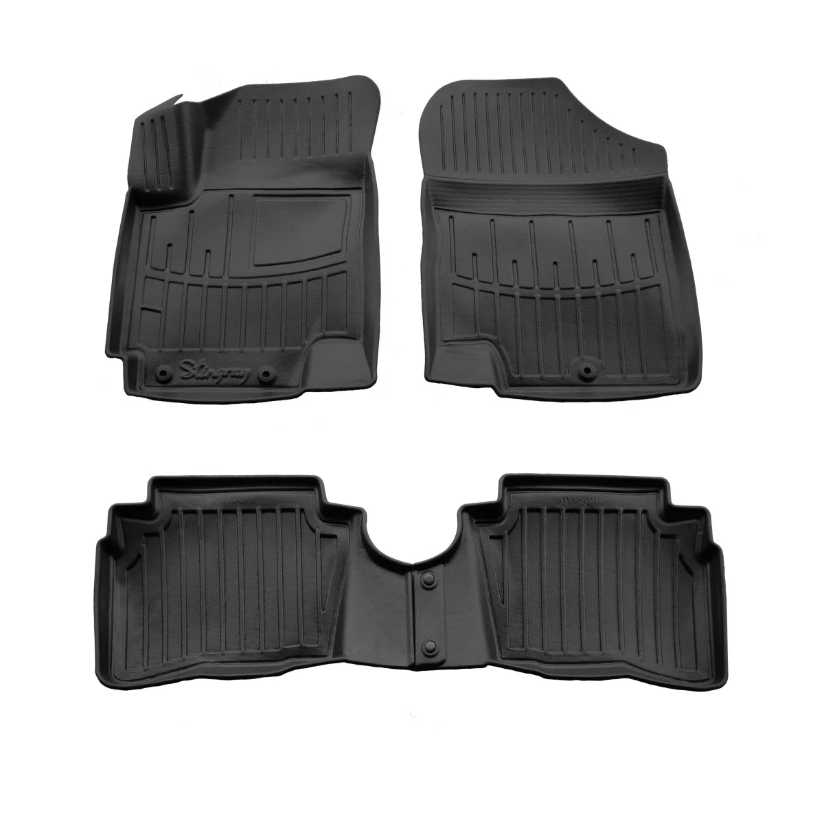 "Gummifußmatten Auto für HYUNDAI i20 (PB) (2008-2014), 3D, passgenaue Autofußmatten image"