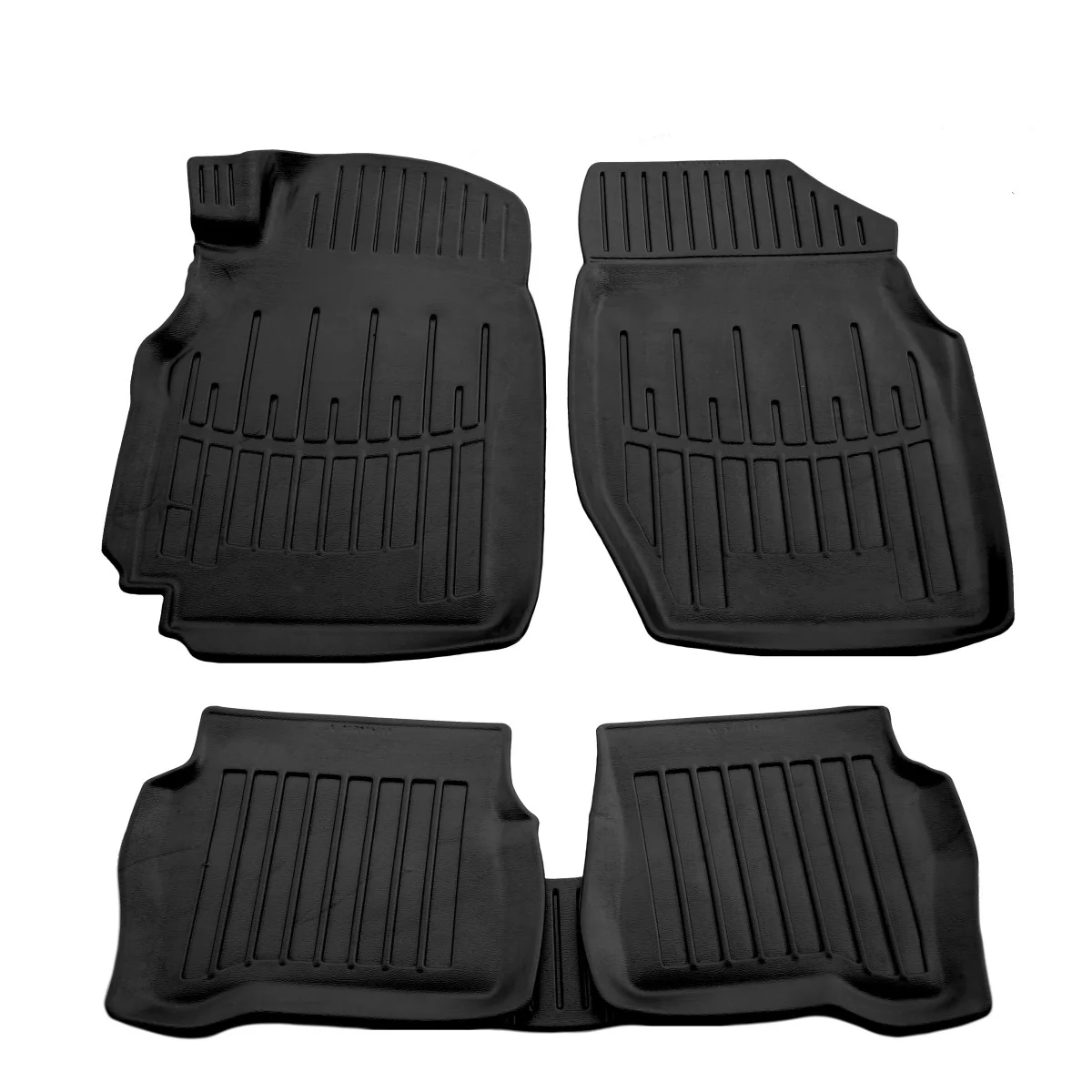 Gummifußmatten Auto für NISSAN Almera Classic (2006-2011), 3D, passgenau, geruchsneutral, mit hohem Rand