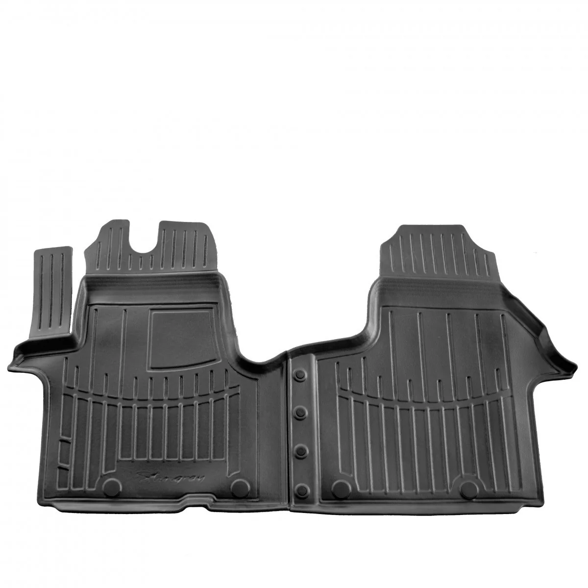 "Gummifußmatten Auto für OPEL Vivaro B (2014-2019), 3D, passgenaue Fußraummatten, Set 1plus2 image"