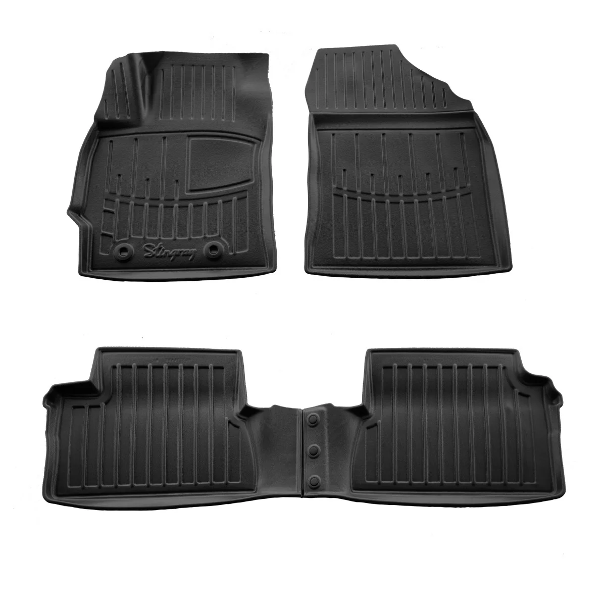 Gummifußmatten Auto für Toyota Auris E180 (2012-2019), 3D, passgenau, Polyurethan, mit hohem Rand