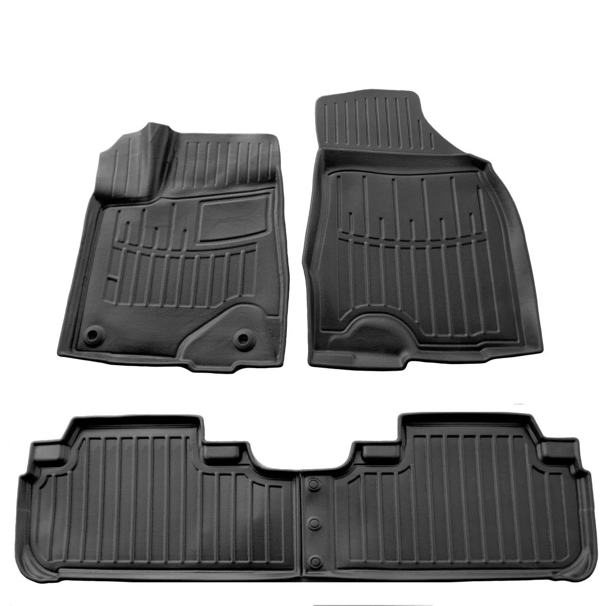 "Gummifußmatten Auto für TOYOTA Highlander (XU50) (2013-2019), 3D, passgenau, geruchsneutral image"