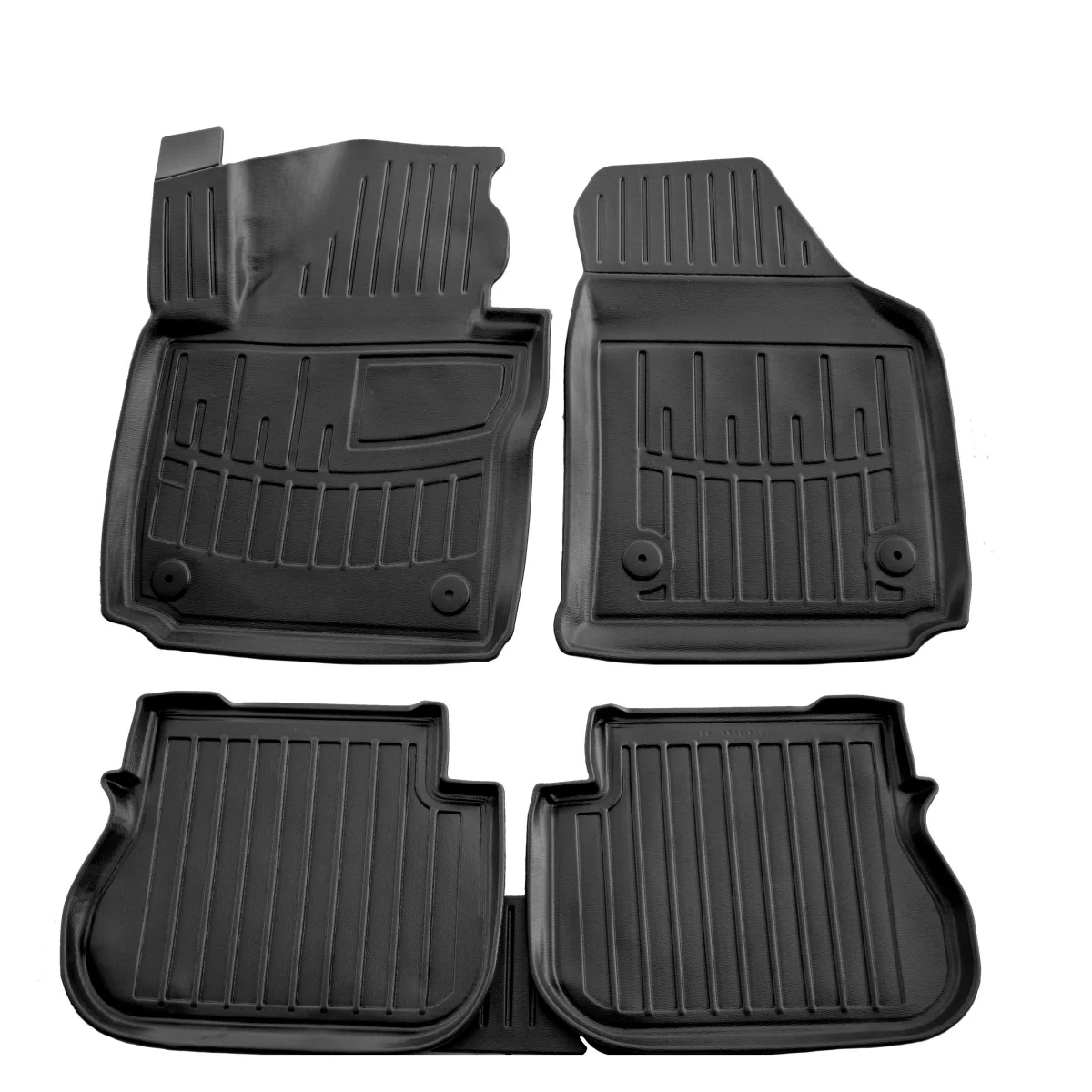 "Gummifußmatten Auto für VOLKSWAGEN Caddy III (2K) LIFE (2003-2020) 4-türig, 3D, passgenau, hochrand image"