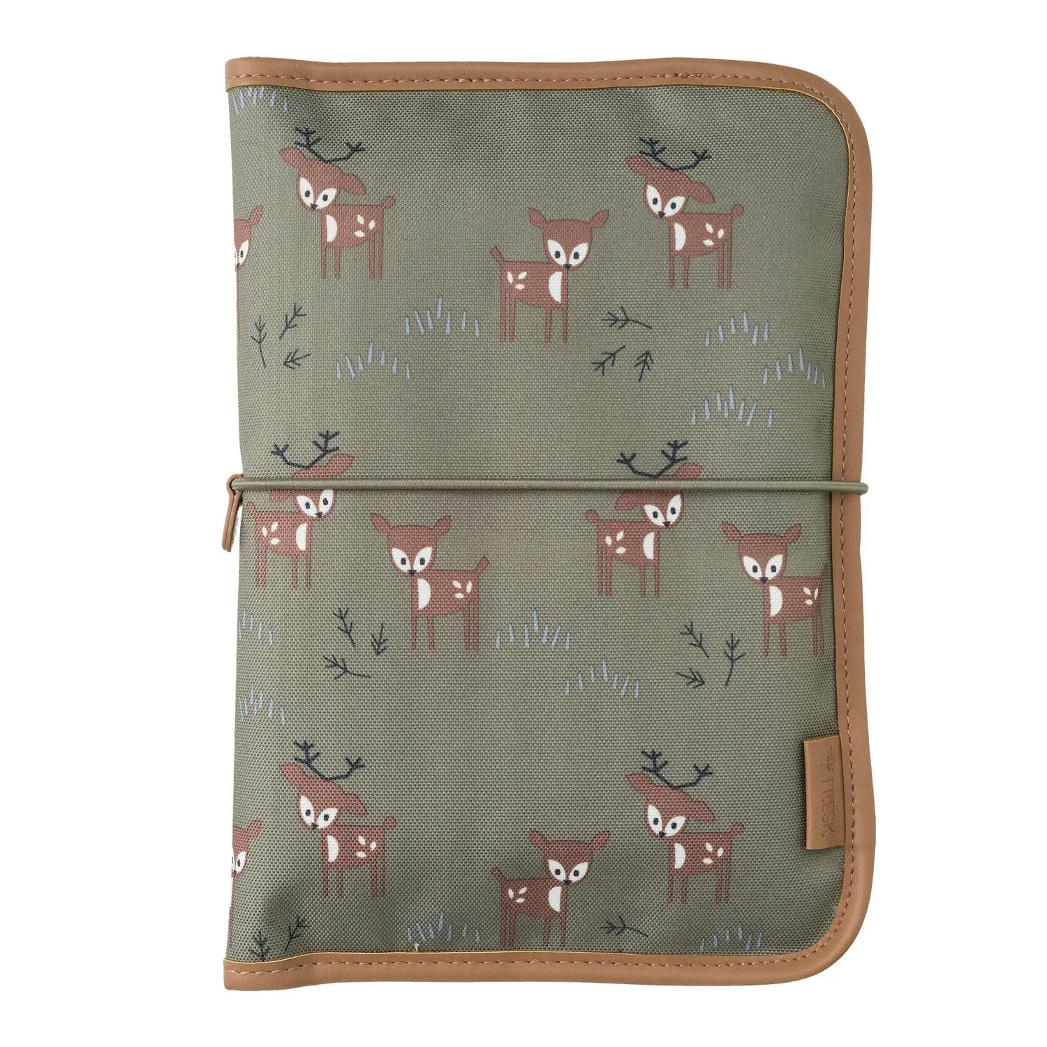 Fresk Wickeltasche unterwegs, 25x17x3 cm, Farbe: Hirsch oliv