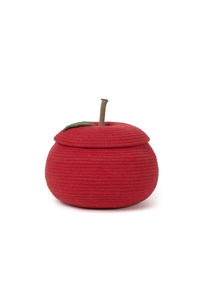 "Dekokissen Apfel, Kuschelkissen, Zierkissen Baumwolle, Weiches Kissen Apfelform, 42x38cm image"