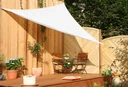 Dreieck-Sonnensegel HDPE grau 400 x 400 x 400cm