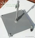 Paravent Fußplatte rollbar