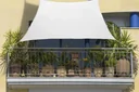 Balkon-Sonnensegel Rechteck silbergrau 140 x 270cm