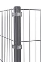 Eckpfosten für Doppelstab- und Einstabmatten 1500 x 40x 40 mm - anthrazit