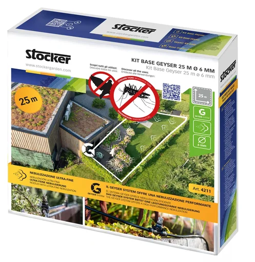 "Kit Base 25 m Schlauch, 10 Düsen, 10 T-Anschlüsse, 3 Stopfen und 5 Schlauchbefestigungen image"