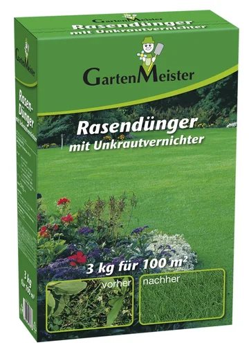 Rasendünger mit Unkrautvernichter