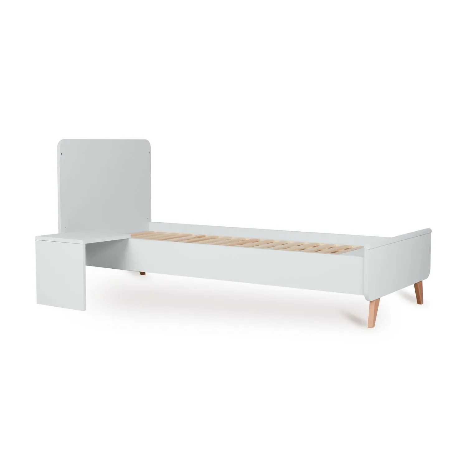 "Quax Loft Junior Kit 170x70 cm | Umbauset für Loft Babybett zum Juniorbett | Mit Nachttisch & Bettgitter-Option, Farbe: weiss image"