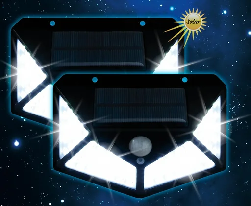 Solar Wandleuchte mit Bewegungsmelder - 2er Set