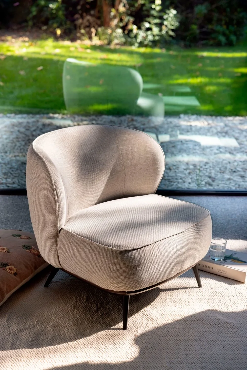 "Quax Zen Stuhl | Loungesessel im Mid-Century Design | Kinder- & Erwachsenen-Sessel aus Baumwolle, Farbe: Ton image"