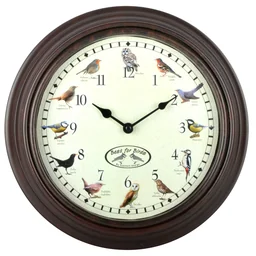 Uhr mit Vogelgezwitscher