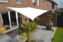 Viereck-Sonnensegel HDPE, creme weiß, 400 x 500 cm