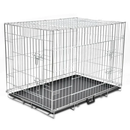 "Zusammenklappbare XL-Hundehütte aus Metall image"