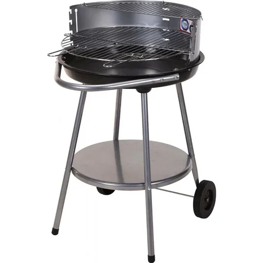 BBQ Holzkohlegrill Edelstahl Schwarz