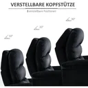 Liegesessel Relaxsessel mit Liegefunktion Kopfstütze verstellbar TV Sessel Liegesofa Einzelsofa 155° neigbar Fernsehsess