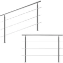 Geländer - Edelstahl - 160 cm - 3 Pfosten