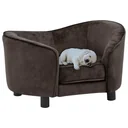 Hundebank 69x49x40 cm Plüsch braun