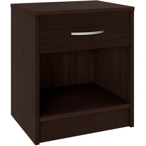 "Nachttisch mit Schublade in Wenge-Optik (HxBxT) 50x40x35cm image"