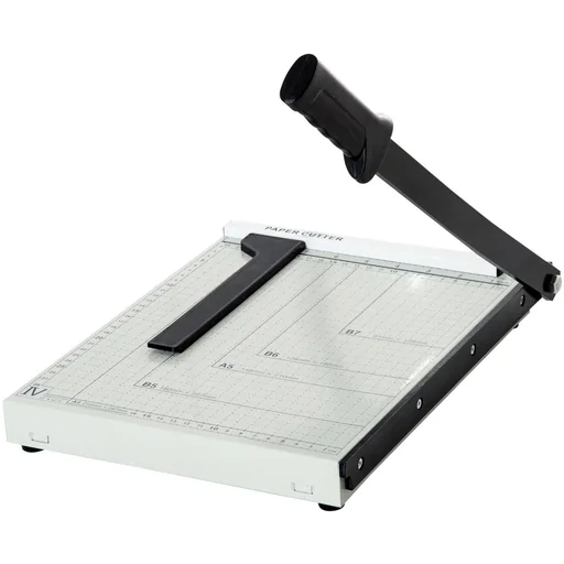 "Papierschneidemaschine Hebelschneider Papierschneider Metall Weiß image"
