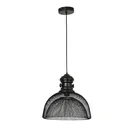 Hängeleuchte, Deckenlampe, Deckenstrahler, moderner Stil, E27, 40 W, Küche, Bar, Wohnzimmer, Schlafzimmer, Stahl, Schwar
